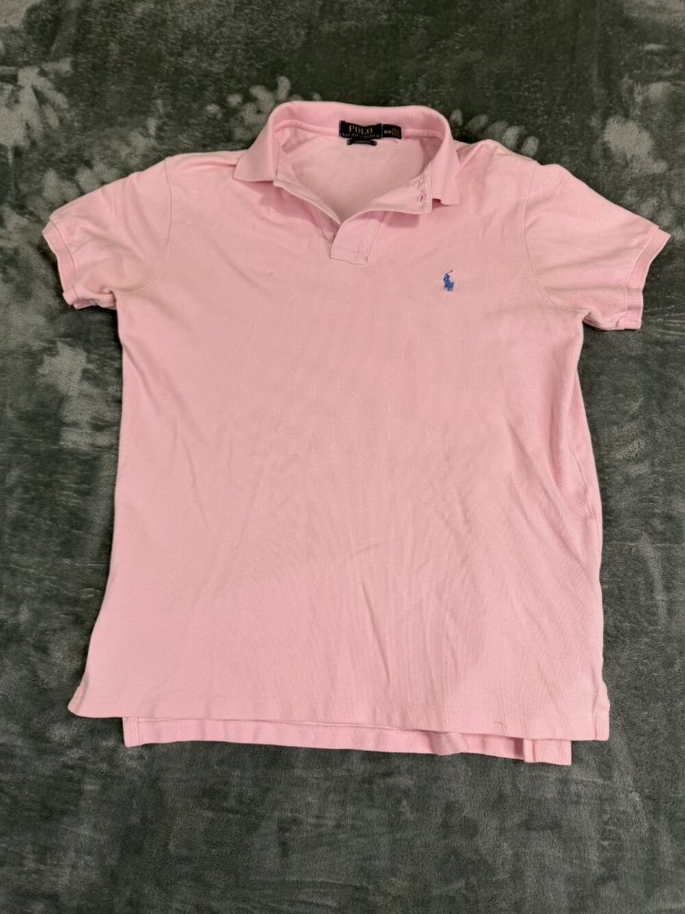 Polo Ralph Lauren Mens Pink Custom Fit Short Sleeve Polo Shirt M